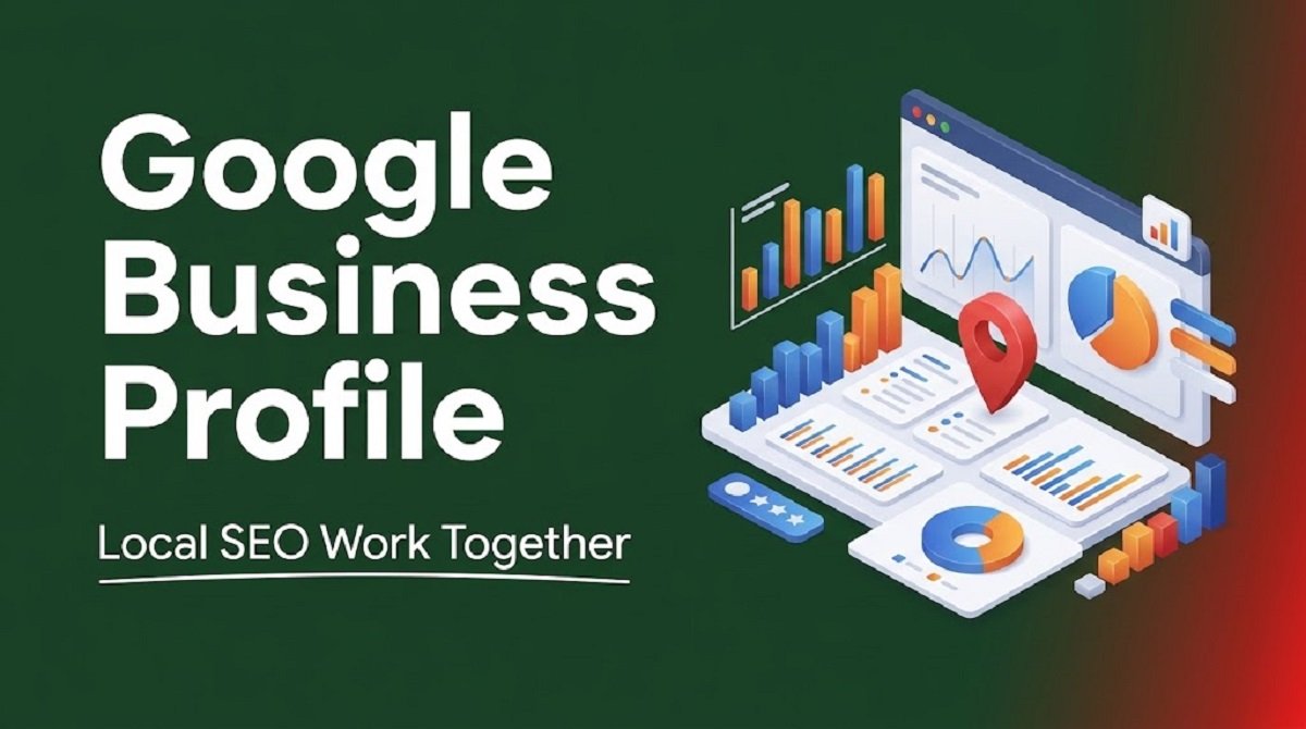 Infographic showing how google business profile and local seo connect to search visibility